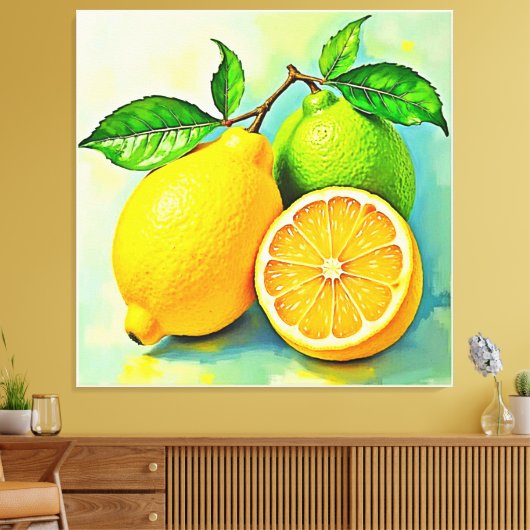 Toile Zesty Citrus Burst Sunshine Design (Insitu(Salon))