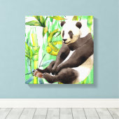 Toile Zhen Zhen le panda sur bambou (Insitu (Plancher de Bois))