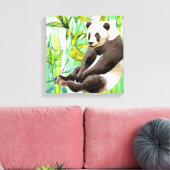 Toile Zhen Zhen le panda sur bambou (Insitu(Salon))