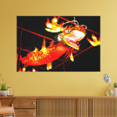 Toile Zhulong dragon de feu (Insitu(Salon))