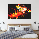 Toile Zhulong dragon de feu (Insitu(Chambre))