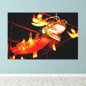 Toile Zhulong dragon de feu (Insitu (Plancher de Bois))