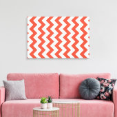 Toile Zigzag orange et blanc (Insitu(Salon))