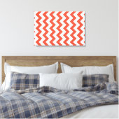 Toile Zigzag orange et blanc (Insitu(Chambre))