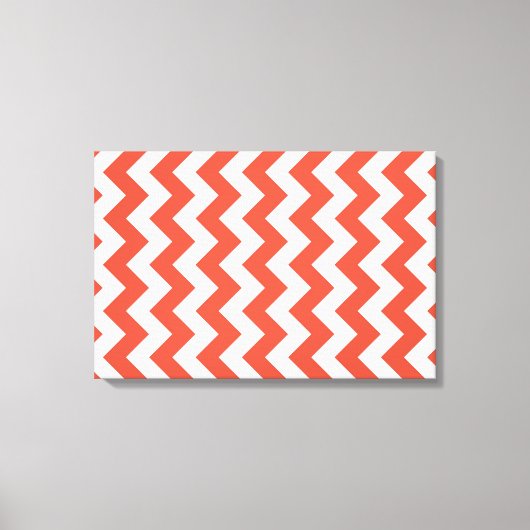 Toile Zigzag orange et blanc (Recto)