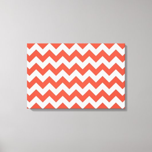 Toile Zigzag orange et blanc (Recto)
