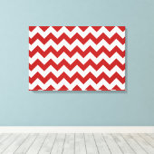 Toile Zigzag rouge et blanc (Insitu (Plancher de Bois))