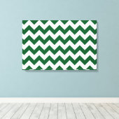 Toile Zigzag vert et blanc (Insitu (Plancher de Bois))