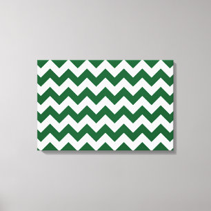 Toile Zigzag vert et blanc