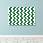 Toile Zigzag vert et blanc (Insitu (Plancher de Bois))