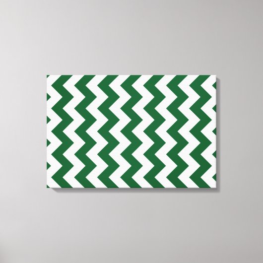 Toile Zigzag vert et blanc (Recto)