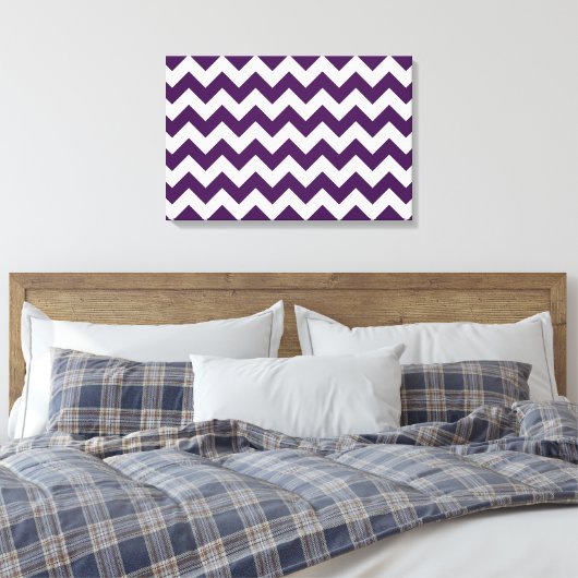 Toile Zigzag violet et blanc (Insitu(Chambre))