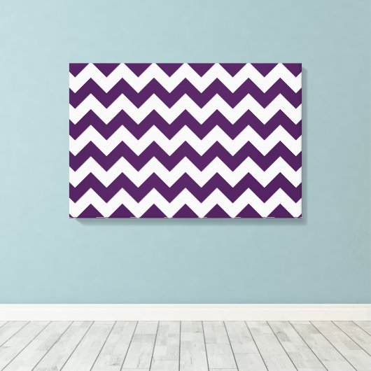 Toile Zigzag violet et blanc (Insitu (Plancher de Bois))