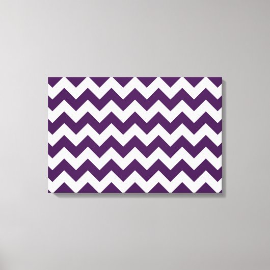 Toile Zigzag violet et blanc (Recto)