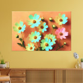 Toile Zinnia Elegans Style Expressif (Insitu(Salon))
