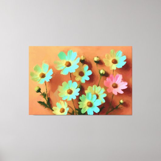 Toile Zinnia Elegans Style Expressif (Recto)