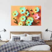 Toile Zinnia Elegans Style Expressif (Insitu(Chambre))
