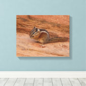 Toile Zion Chipmunk sur Red Rocks (Insitu (Plancher de Bois))