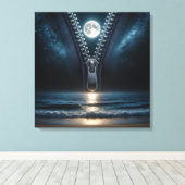 Toile Zipper Dézippant Le Lune (Insitu (Plancher de Bois))