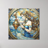 Toile Zodiac - Aquarius Le Porteur D'Eau (Recto)
