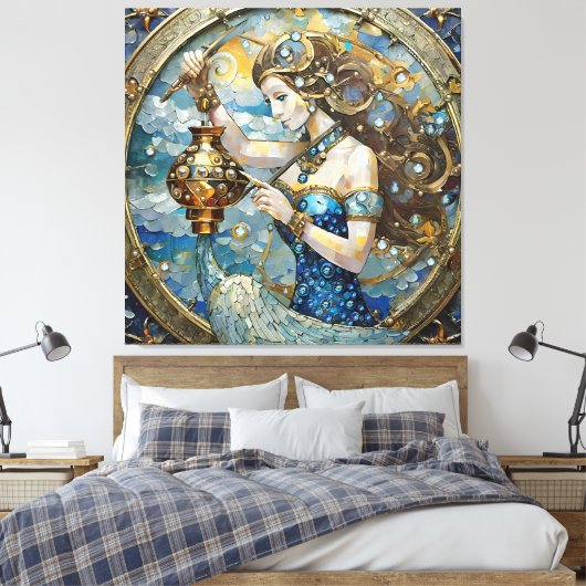 Toile Zodiac - Aquarius Le Porteur D'Eau (Insitu(Chambre))