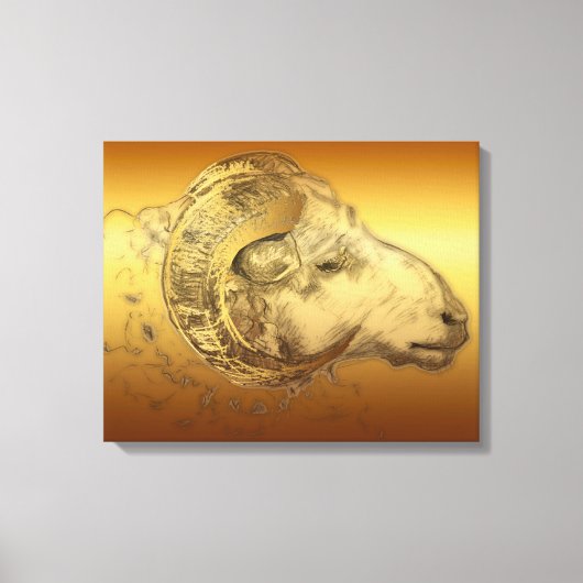 Toile Zodiac Chinois Golden Aries (Recto)