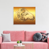 Toile Zodiac Chinois Golden Aries (Insitu(Salon))