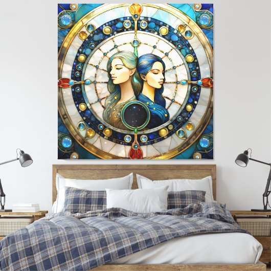 Toile Zodiac - Gemini Les Jumeaux (Insitu(Chambre))