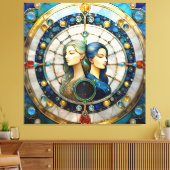 Toile Zodiac - Gemini Les Jumeaux (Insitu(Salon))