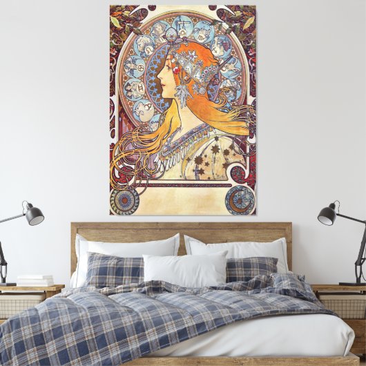 Toile Zodiac par Alphonse Mucha (Insitu(Chambre))