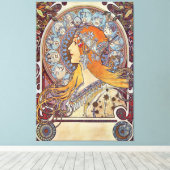 Toile Zodiac par Alphonse Mucha (Insitu (Plancher de Bois))