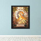 Toile Zodiac par Alphonse Mucha (Insitu (Plancher de Bois))