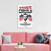 Toile Zombie Lincoln pour le président - Élections amusa (Insitu(Salon))