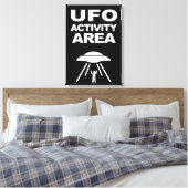 Toile zone d'activité UFO, conception geek (Insitu(Chambre))