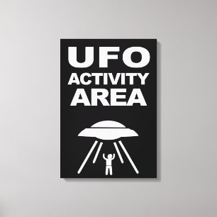 Toile zone d'activité UFO, conception geek