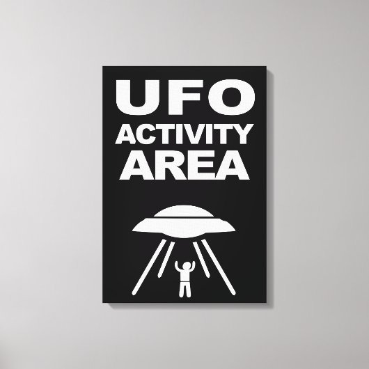 Toile zone d'activité UFO, conception geek (Recto)