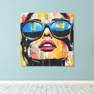 Toile Zone d'art pop urbain Imprimer