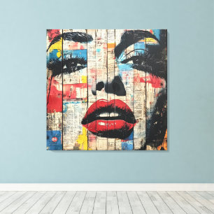 Toile Zone d'art pop urbain Imprimer