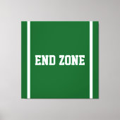Toile ZONE DE BOUT Texte Blanc Bordures Rayées Sur Fond (Recto)