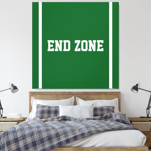 Toile ZONE DE BOUT Texte Blanc Bordures Rayées Sur Fond (Insitu(Chambre))