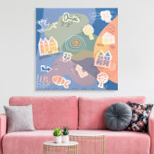 Toile Zone de la ville bleue (Insitu(Salon))