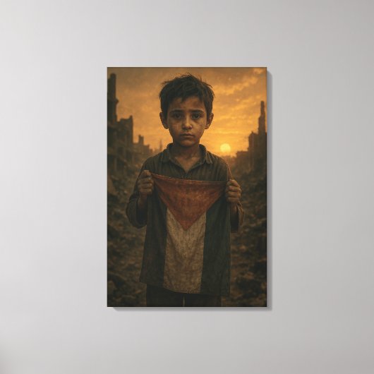 Toile Zone de résilience de Palestine Imprimer (Recto)