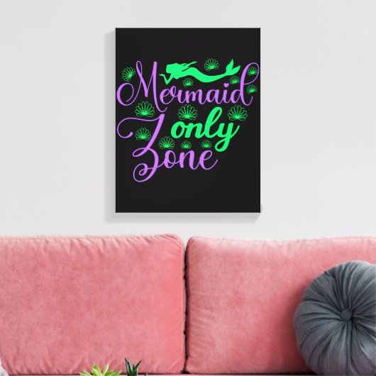 Toile Zone de sirène seulement dans Neon Green et Purple (Insitu(Salon))