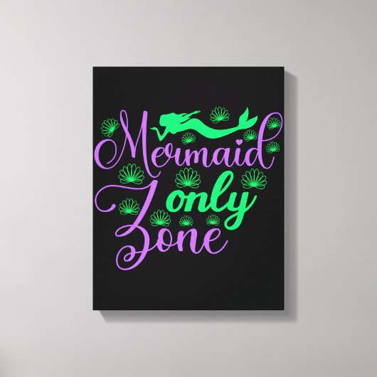 Toile Zone de sirène seulement dans Neon Green et Purple (Recto)