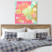 Toile zone de travail ville rose (Insitu(Chambre))
