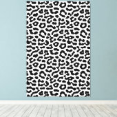Toile Zones de léopard noir et blanc Motif d'impression (Insitu (Plancher de Bois))