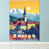 Toile Zurich Suisse Travel (Insitu (Plancher de Bois))