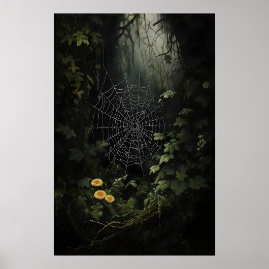 Toiles d'araignées dans une impression sur toile d (Devant)