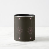 Toiles d'araignées noires et roses/Araignées Mug d (Centre)