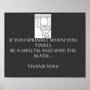 TOILET BATHROOM-REGELS POSTER